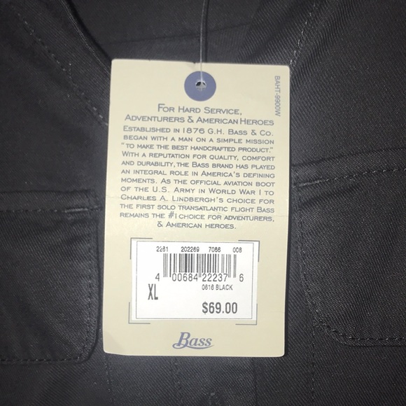 NWT Bass Black Button-up Blouse XL - Picture 2 of 5